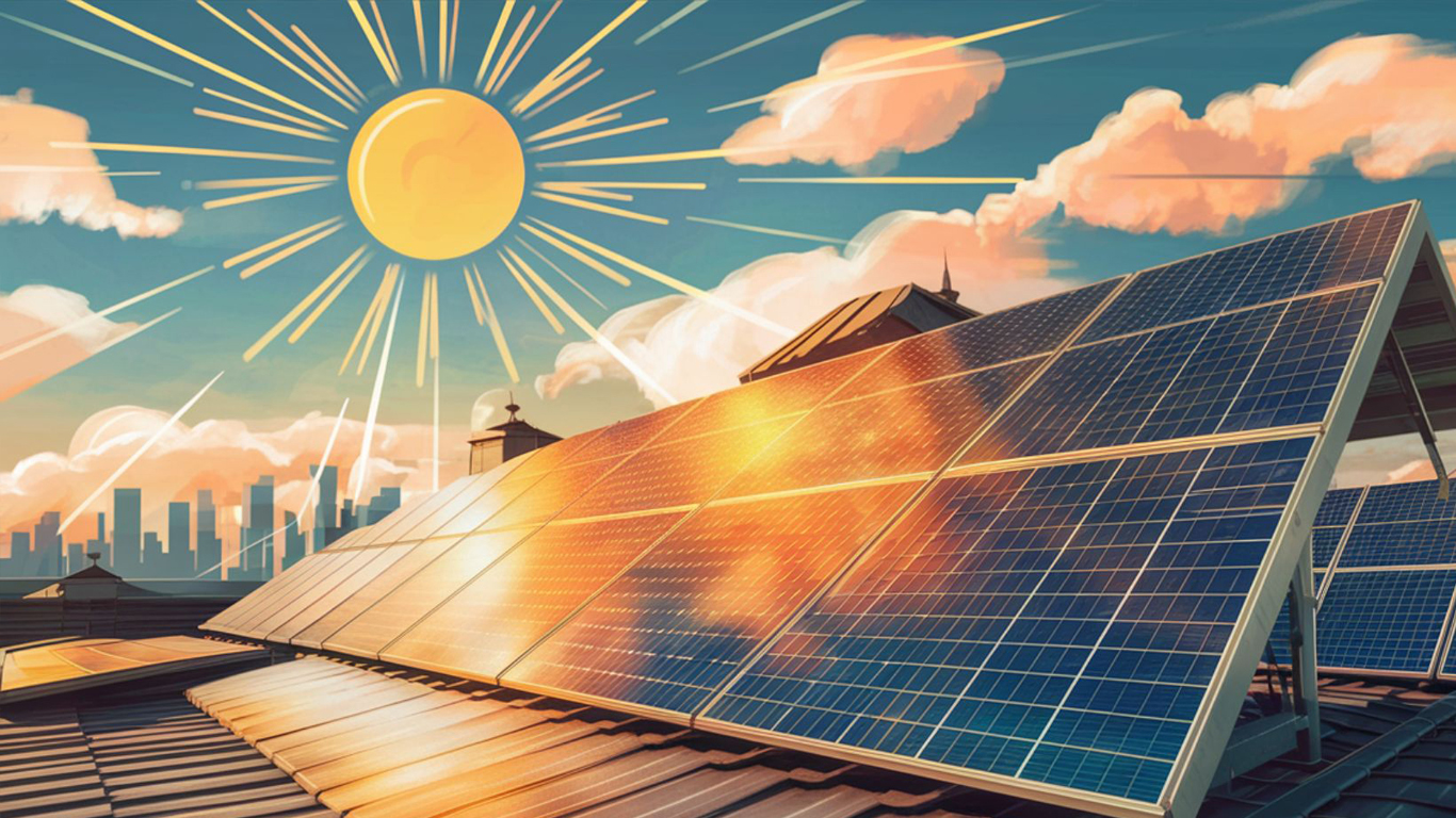 House with Solar Panels